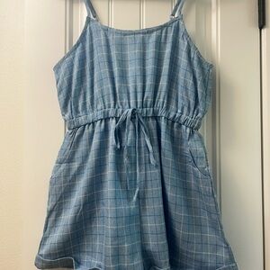 Zaful Blue Checkered Fabric